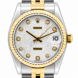Rolex Datejust 31MM 68273 Factory White Diamond Dial Watch